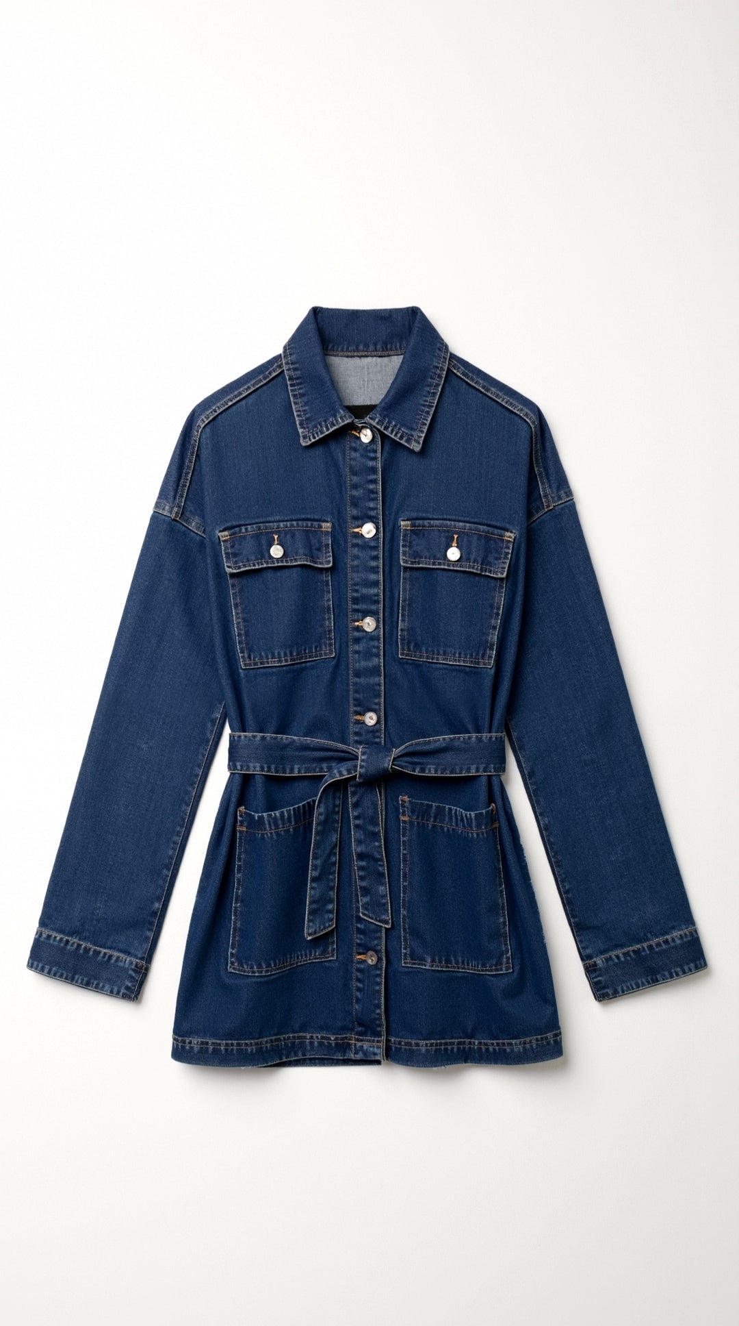 Alicia | Chaqueta vaquera con cinturón ajustable