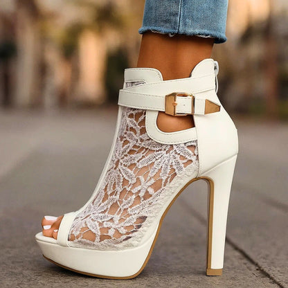 Liliana | Zapatos de tacón con encaje