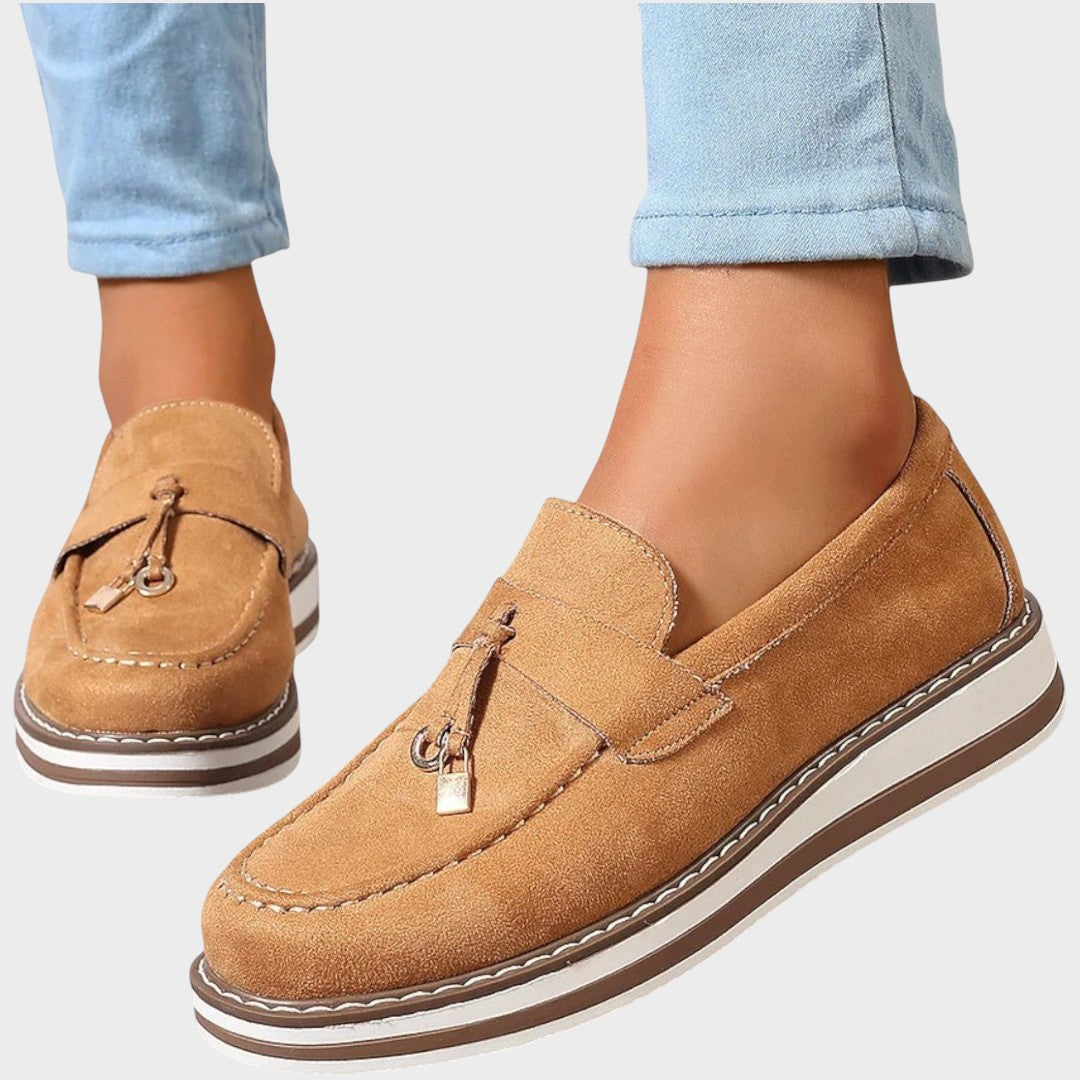 Halo | Mocasines de Gamuza con Punta Redonda