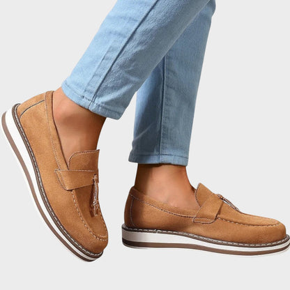 Halo | Mocasines de Gamuza con Punta Redonda