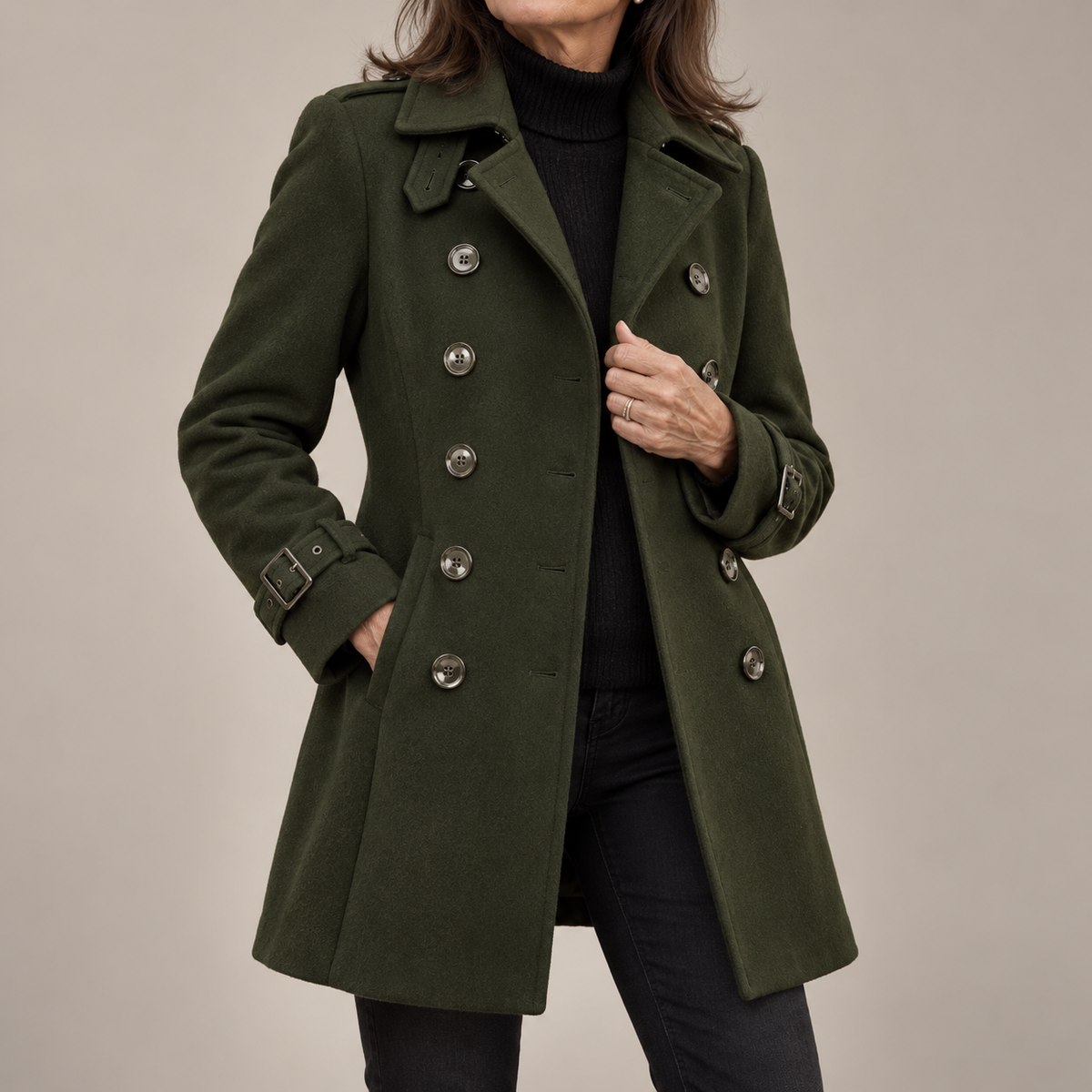 Carlota gabardina larga cruzada