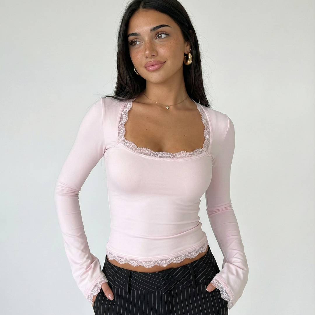 Top Aria Lace Trim