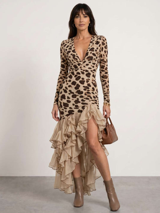 Vestido estampado animal print