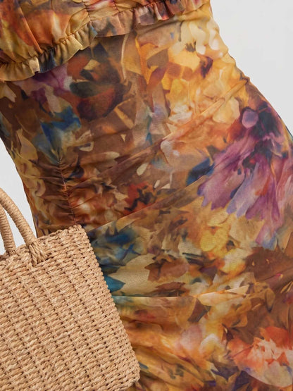 Vestido boho estampado floral