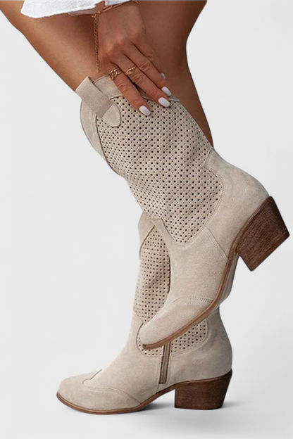 Anna - Botas de vaquero modernas con cremallera lateral