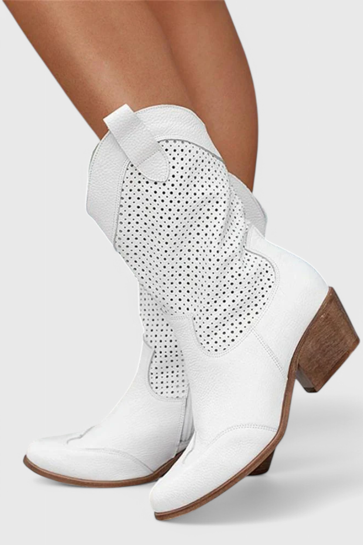 Anna - Botas de vaquero modernas con cremallera lateral