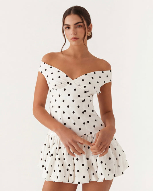 Vestido Sweetheart Polka