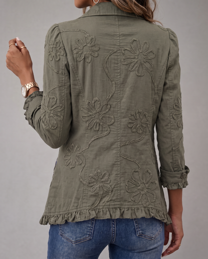 Chaqueta con bordados de estilo Boho
