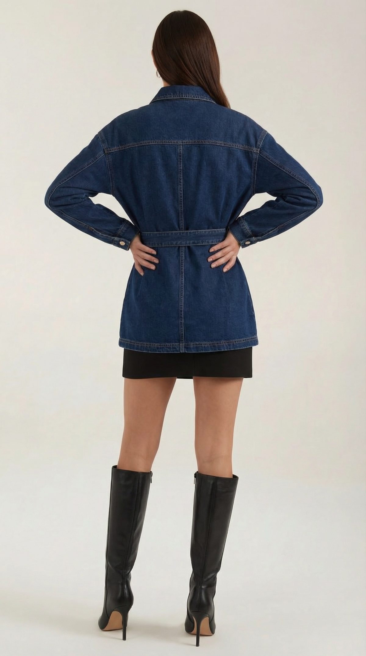 Alicia | Chaqueta vaquera con cinturón ajustable