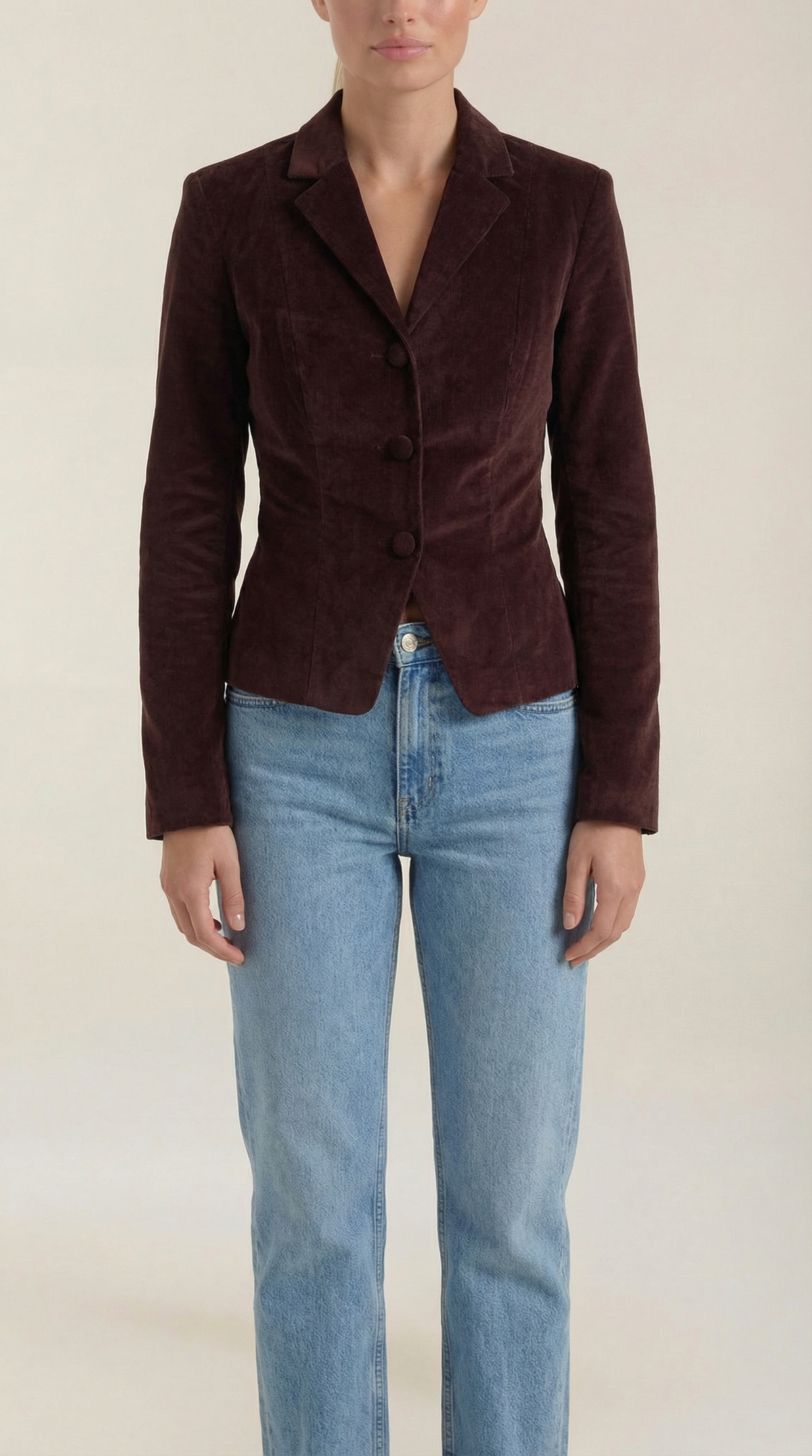 Susana | Chaqueta de terciopelo de botones