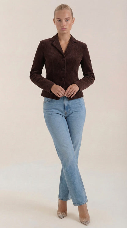 Susana | Chaqueta de terciopelo de botones