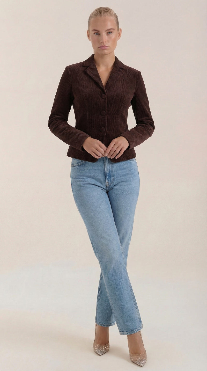 Susana | Chaqueta de terciopelo de botones