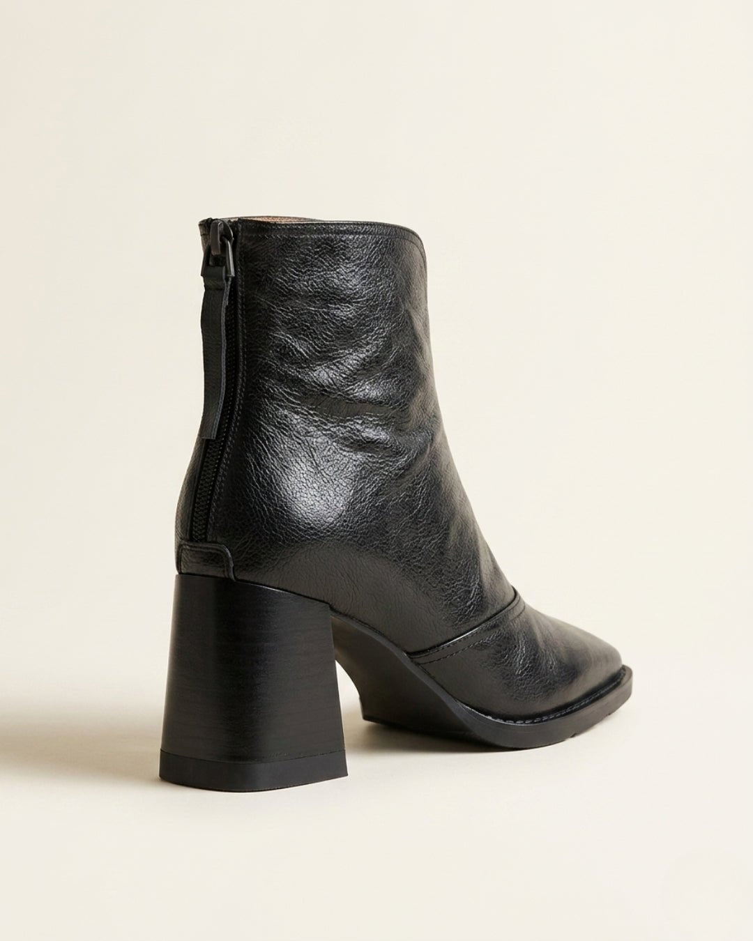 Inés | Botines de tacón ancho efecto piel