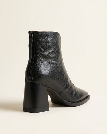 Inés | Botines de tacón ancho efecto piel