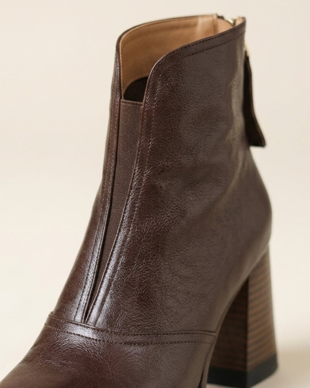 Inés | Botines de tacón ancho efecto piel